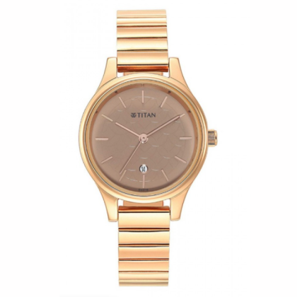 Titan Karishma 2679WM01 Brown Dial Metal Strap Quartz Women's Watch